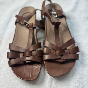 Brown ABEO Biosystem Leather Sandals Size 9 N